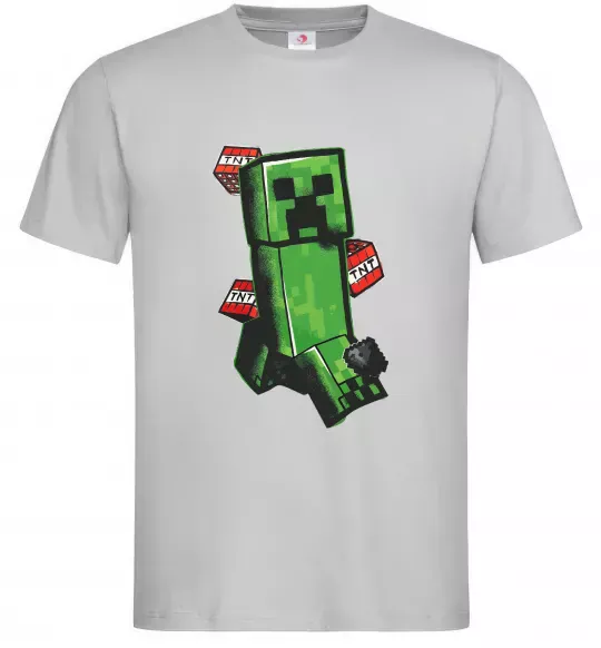 Мужская футболка Creeper TNT Серый фото