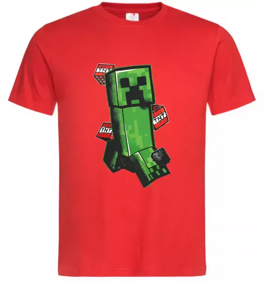 Мужская футболка Creeper TNT Красный фото