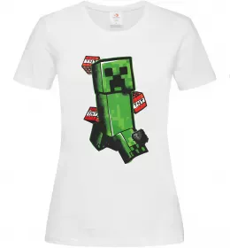 Женская футболка Creeper TNT Белый фото