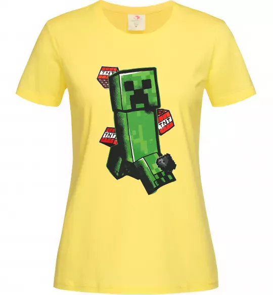 Женская футболка Creeper TNT Лимонный фото