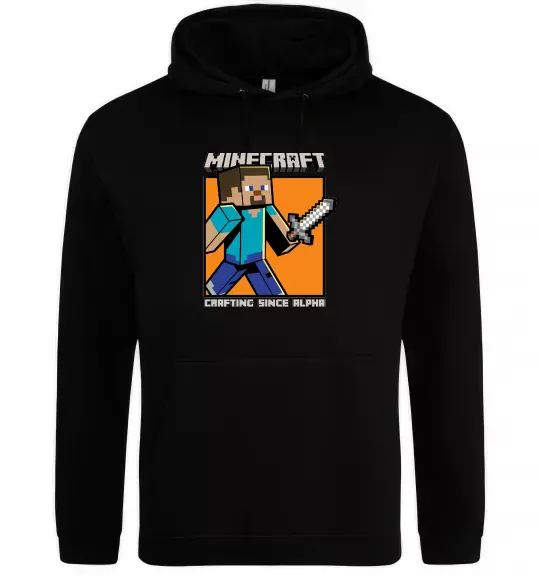 Мужская толстовка (худи) Crafting since alpha Черный фото