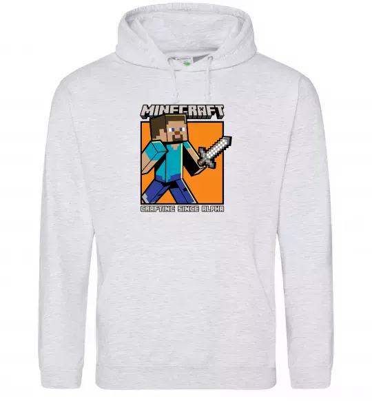 Мужская толстовка (худи) Crafting since alpha Серый меланж фото