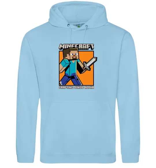 Мужская толстовка (худи) Crafting since alpha Голубой фото