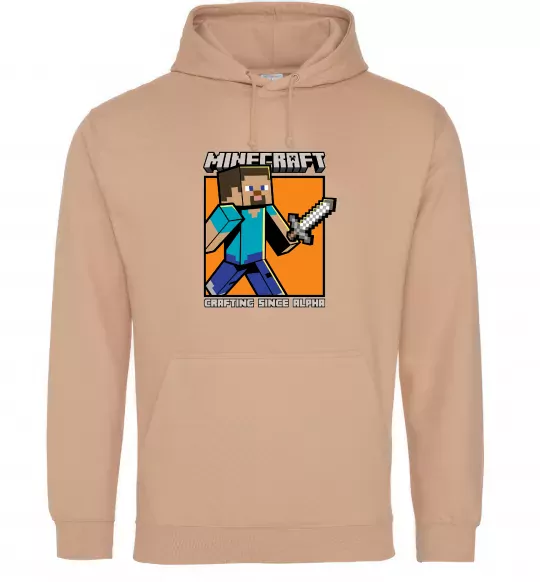 Женская толстовка (худи) Crafting since alpha Песочный фото