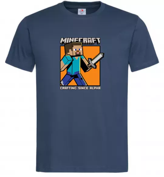 Мужская футболка Crafting since alpha Темно-синий фото