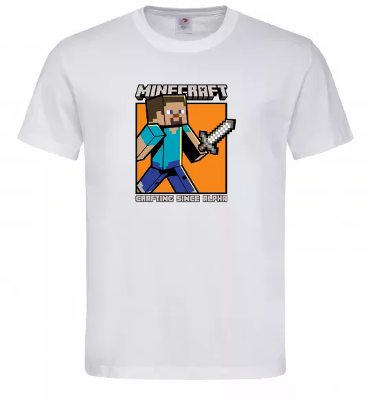 Мужская футболка Crafting since alpha Белый фото