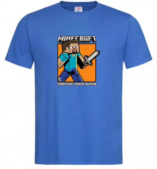 Мужская футболка Crafting since alpha Ярко-синий фото