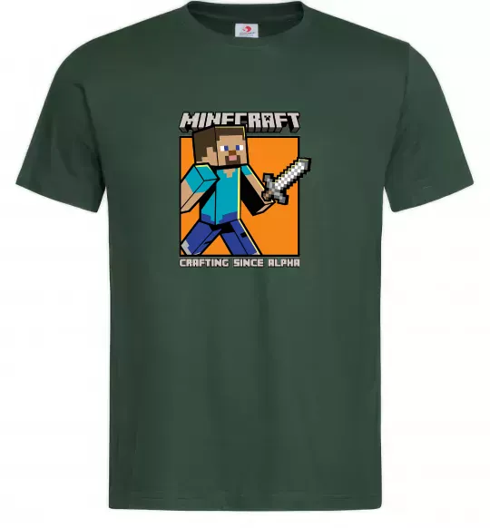 Мужская футболка Crafting since alpha Темно-зеленый фото