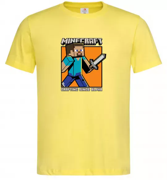 Мужская футболка Crafting since alpha Лимонный фото