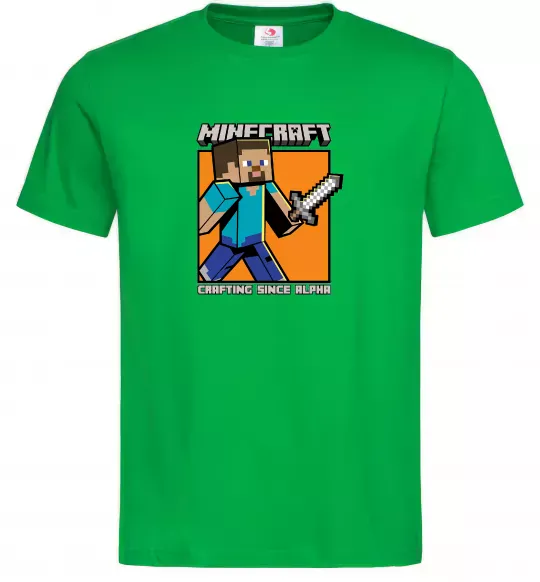 Мужская футболка Crafting since alpha Зеленый фото