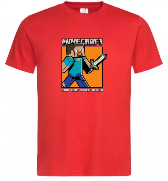 Мужская футболка Crafting since alpha Красный фото