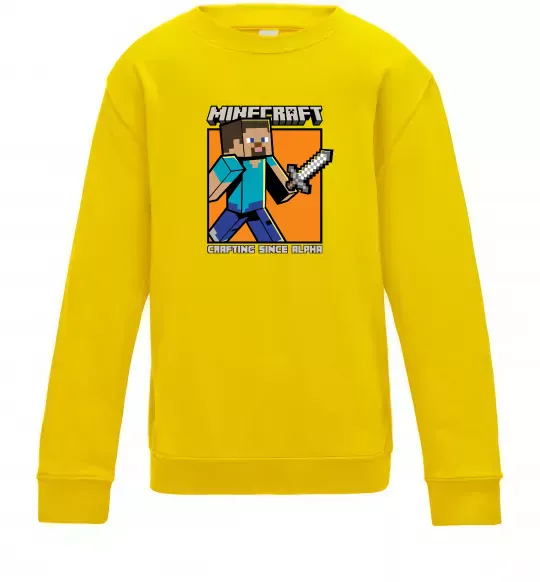 Дитячий світшот Crafting since alpha Сонячно жовтий фото