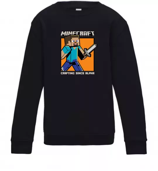 Дитячий світшот Crafting since alpha Чорний фото