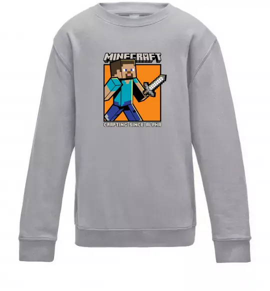 Дитячий світшот Crafting since alpha Сірий меланж фото