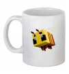 Чашка керамическая Bee Minecraft Белый фото