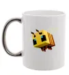 Чашка с цветной ручкой Bee Minecraft Серебро фото