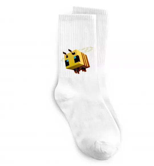 Носки Bee Minecraft Белый фото