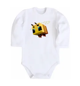 Дитячий бодік Bee Minecraft Білий фото