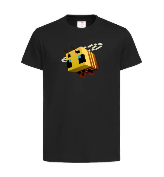 Дитяча футболка Bee Minecraft Чорний фото