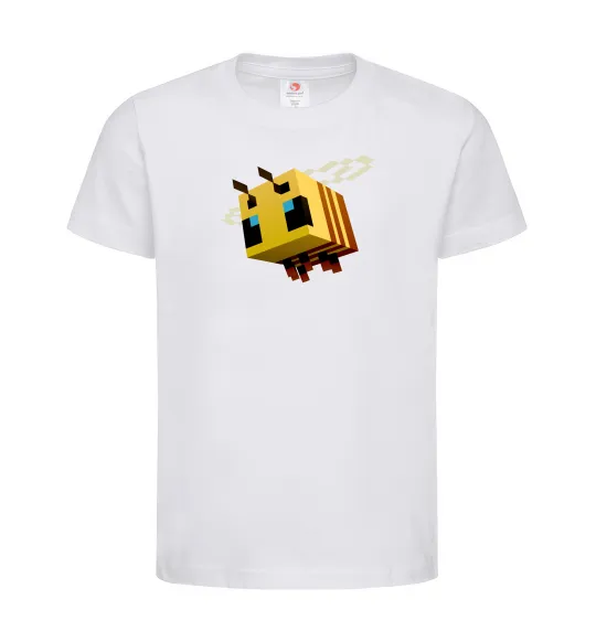 Дитяча футболка Bee Minecraft Білий фото