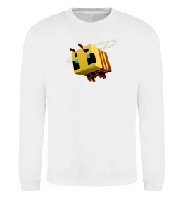 Свитшот Bee Minecraft Белый фото
