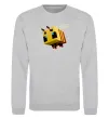 Свитшот Bee Minecraft Серый меланж фото