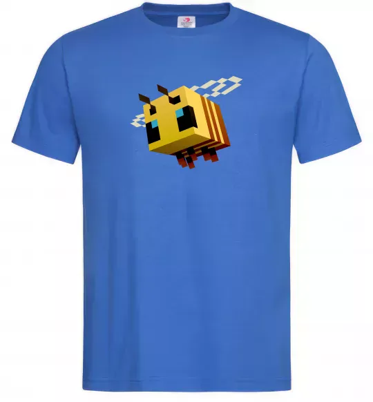Мужская футболка Bee Minecraft Ярко-синий фото