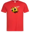 Мужская футболка Bee Minecraft Красный фото