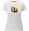 Женская премиум футболка Bee Minecraft Белый фото