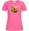 Женская футболка Bee Minecraft Ярко-розовый фото