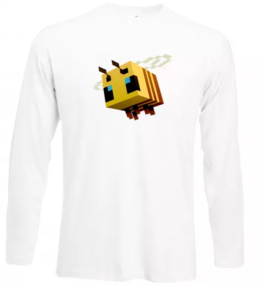 Лонгслив Bee Minecraft Белый фото