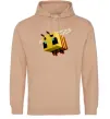 Мужская толстовка (худи) Bee Minecraft Песочный фото