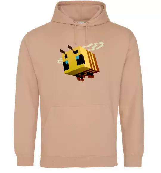 Женская толстовка (худи) Bee Minecraft Песочный фото