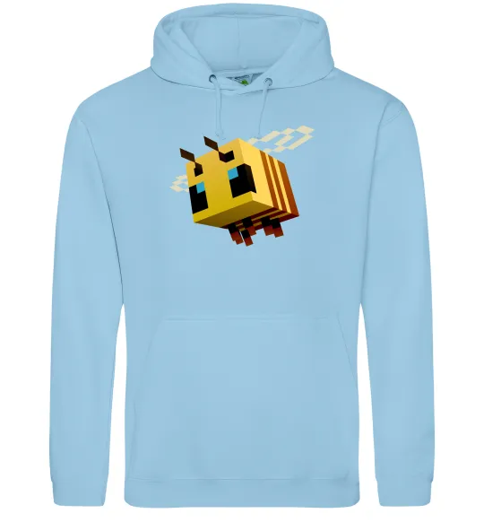 Жіноча толстовка (худі) Bee Minecraft Блакитний фото