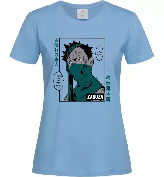 Жіноча футболка Zabuza Блакитний фото