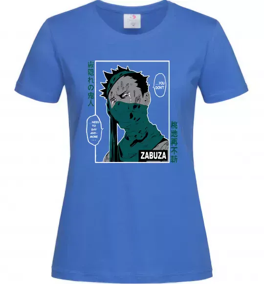 Жіноча футболка Zabuza Яскраво-синій фото