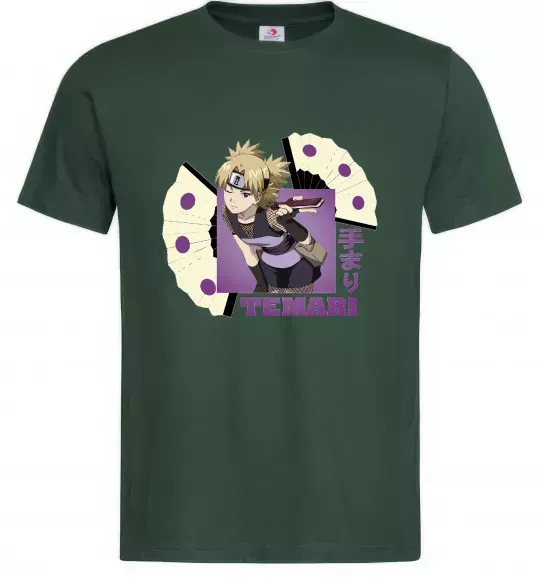 Мужская футболка Temari Темно-зеленый фото