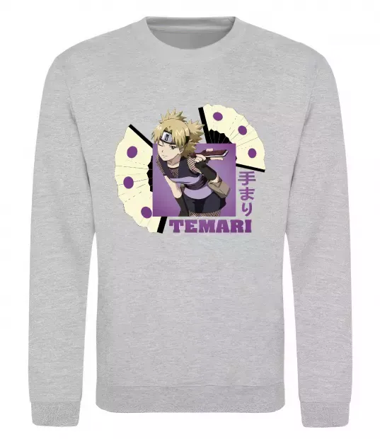 Свитшот Temari Серый меланж фото