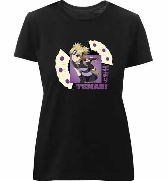 Женская премиум футболка Temari Черный фото