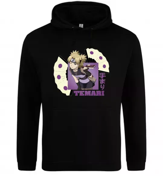 Мужская толстовка (худи) Temari Черный фото