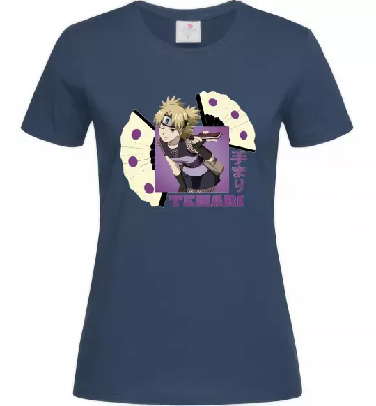 Жіноча футболка Temari Темно-синій фото