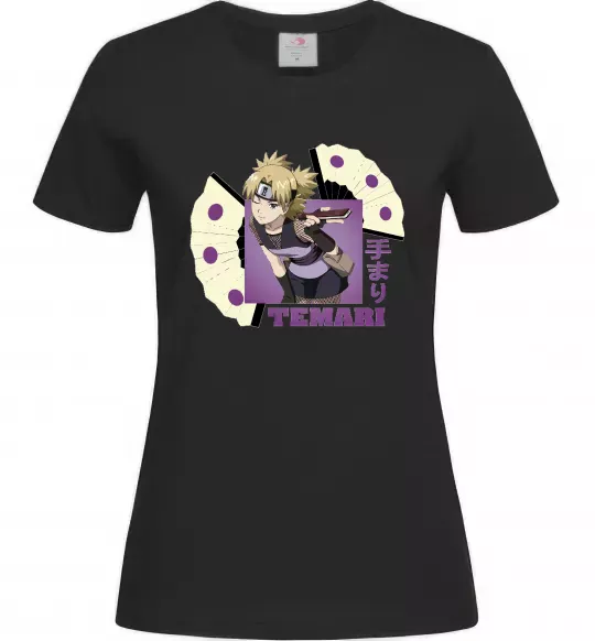 Жіноча футболка Temari Чорний фото