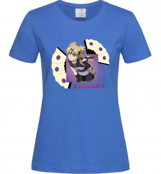 Жіноча футболка Temari Яскраво-синій фото
