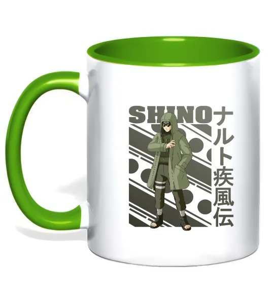 Чашка с цветной ручкой Shino Лаймовый фото