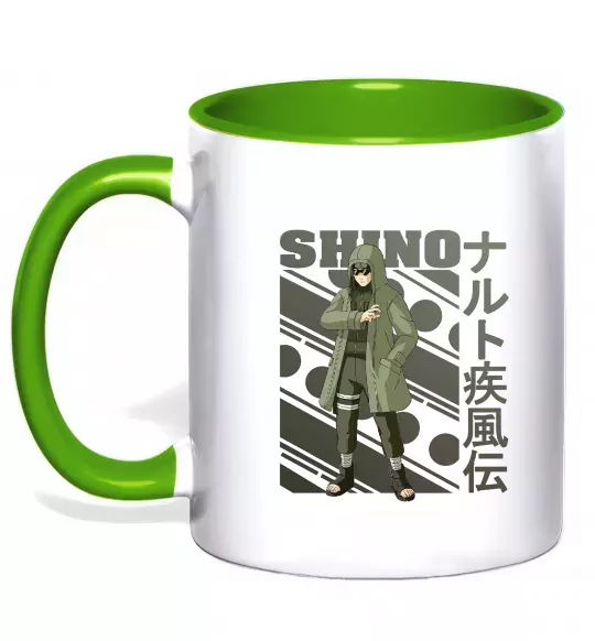 Чашка с цветной ручкой Shino Зеленый фото