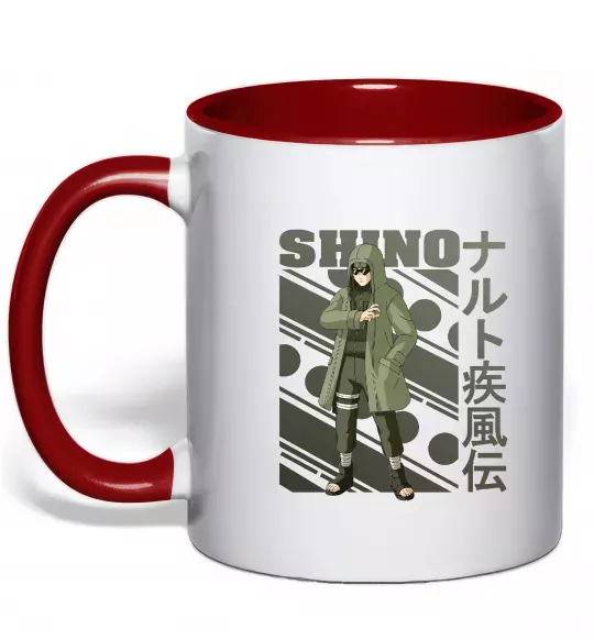 Чашка с цветной ручкой Shino Красный фото