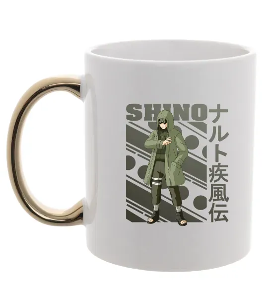 Чашка с цветной ручкой Shino Золото фото