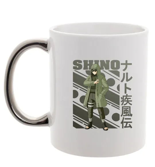 Чашка с цветной ручкой Shino Серебро фото