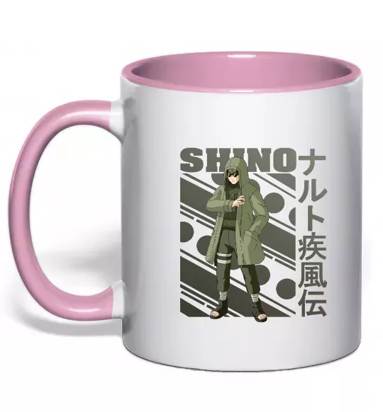 Чашка с цветной ручкой Shino Нежно розовый фото