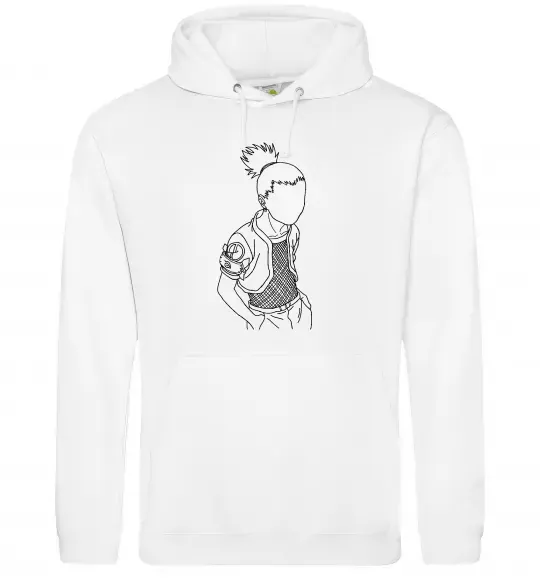 Чоловіча толстовка (худі) Shikamaru Naruto Білий фото